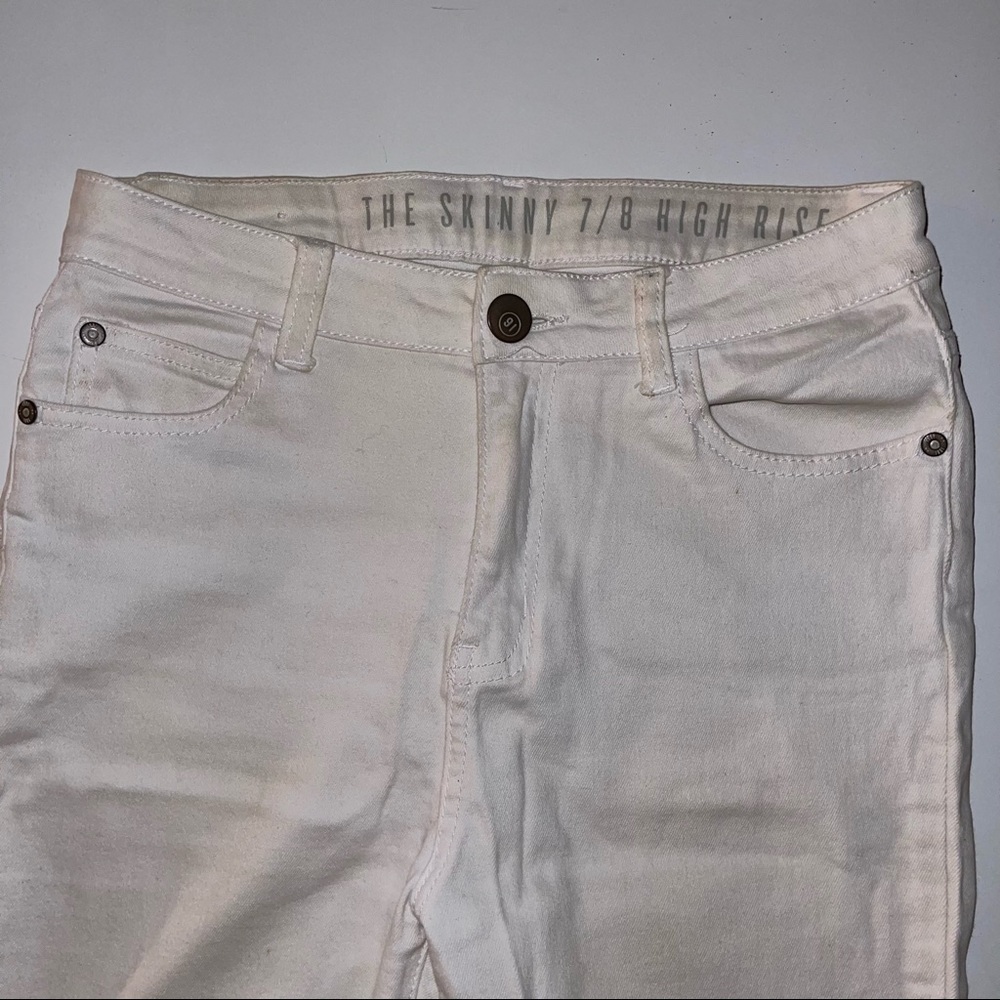 High Rise White Pants